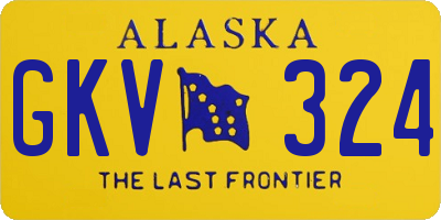 AK license plate GKV324