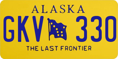 AK license plate GKV330