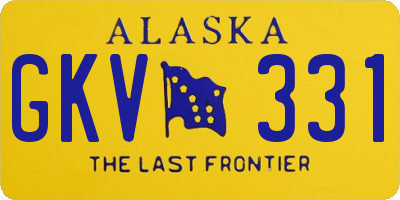 AK license plate GKV331