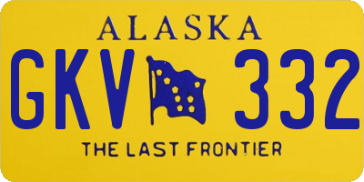 AK license plate GKV332