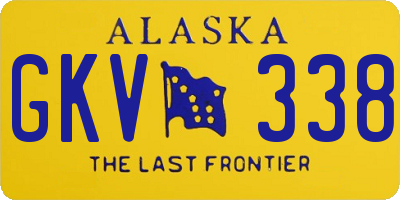 AK license plate GKV338