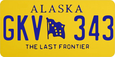 AK license plate GKV343