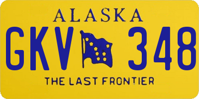 AK license plate GKV348