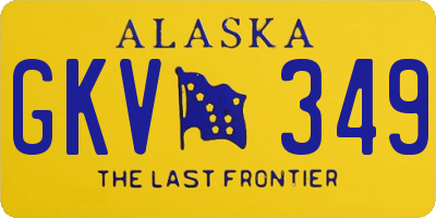 AK license plate GKV349