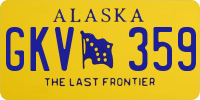 AK license plate GKV359