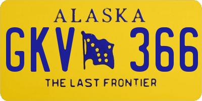 AK license plate GKV366