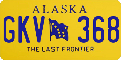 AK license plate GKV368