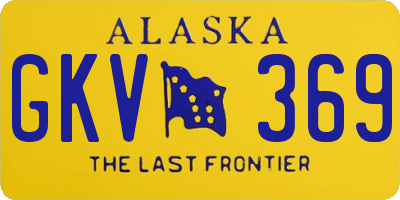 AK license plate GKV369