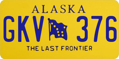 AK license plate GKV376