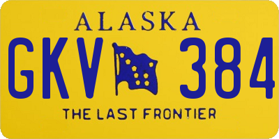 AK license plate GKV384