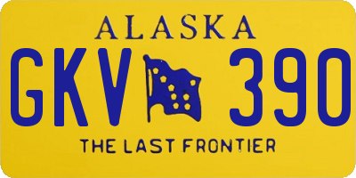 AK license plate GKV390