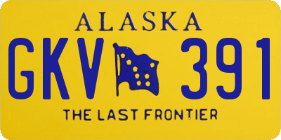 AK license plate GKV391