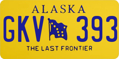 AK license plate GKV393