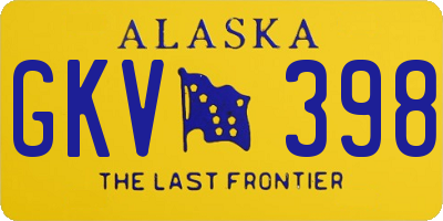 AK license plate GKV398