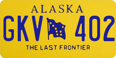 AK license plate GKV402