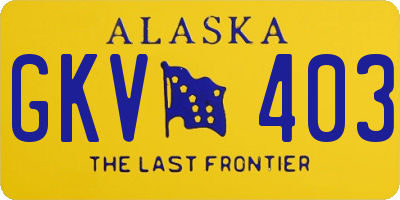 AK license plate GKV403