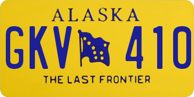 AK license plate GKV410