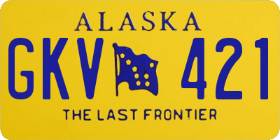 AK license plate GKV421