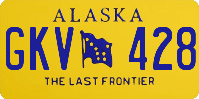 AK license plate GKV428