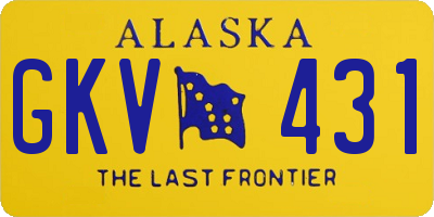 AK license plate GKV431