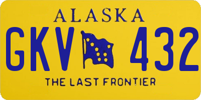 AK license plate GKV432