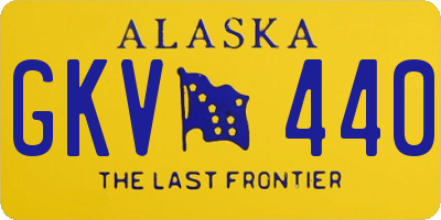 AK license plate GKV440