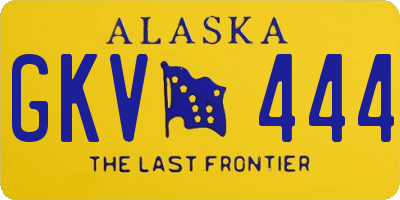 AK license plate GKV444