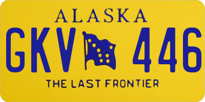 AK license plate GKV446
