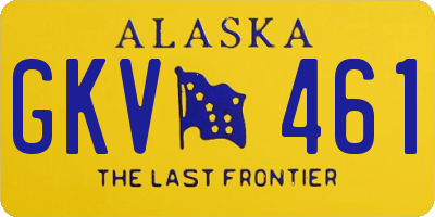 AK license plate GKV461