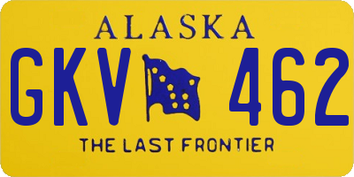AK license plate GKV462
