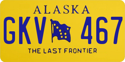 AK license plate GKV467