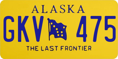 AK license plate GKV475