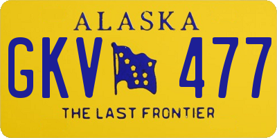 AK license plate GKV477