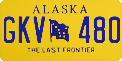 AK license plate GKV480