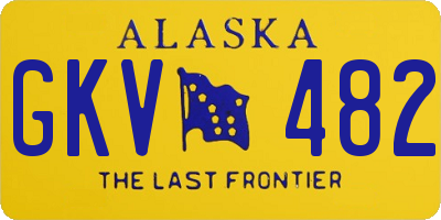 AK license plate GKV482