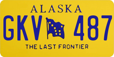 AK license plate GKV487