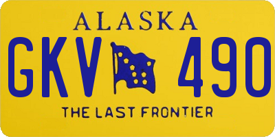 AK license plate GKV490