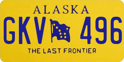 AK license plate GKV496