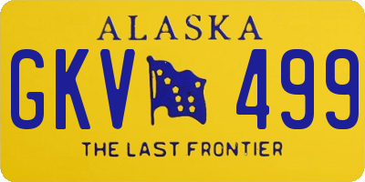 AK license plate GKV499