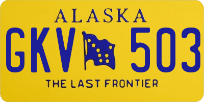 AK license plate GKV503