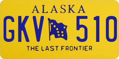 AK license plate GKV510
