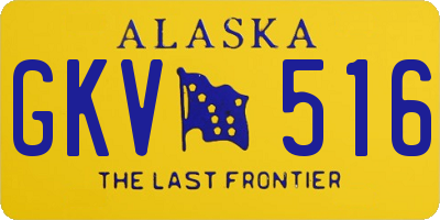 AK license plate GKV516