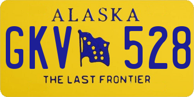 AK license plate GKV528