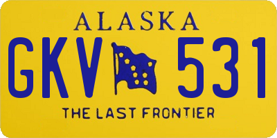 AK license plate GKV531