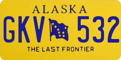 AK license plate GKV532