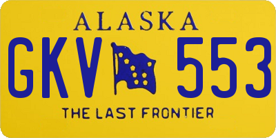AK license plate GKV553