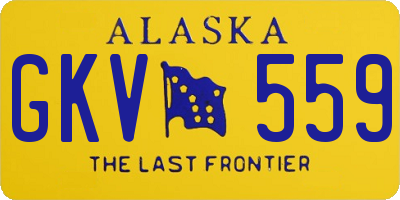 AK license plate GKV559