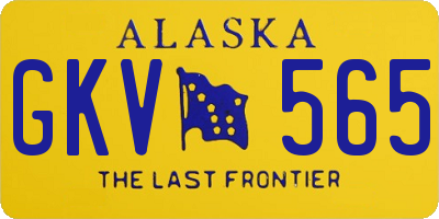 AK license plate GKV565
