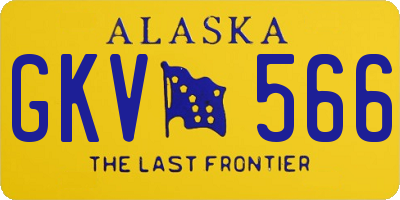 AK license plate GKV566