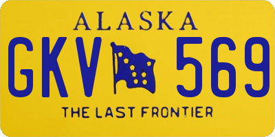 AK license plate GKV569
